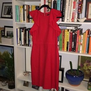 J. Crew Bright Red Sheath Dress